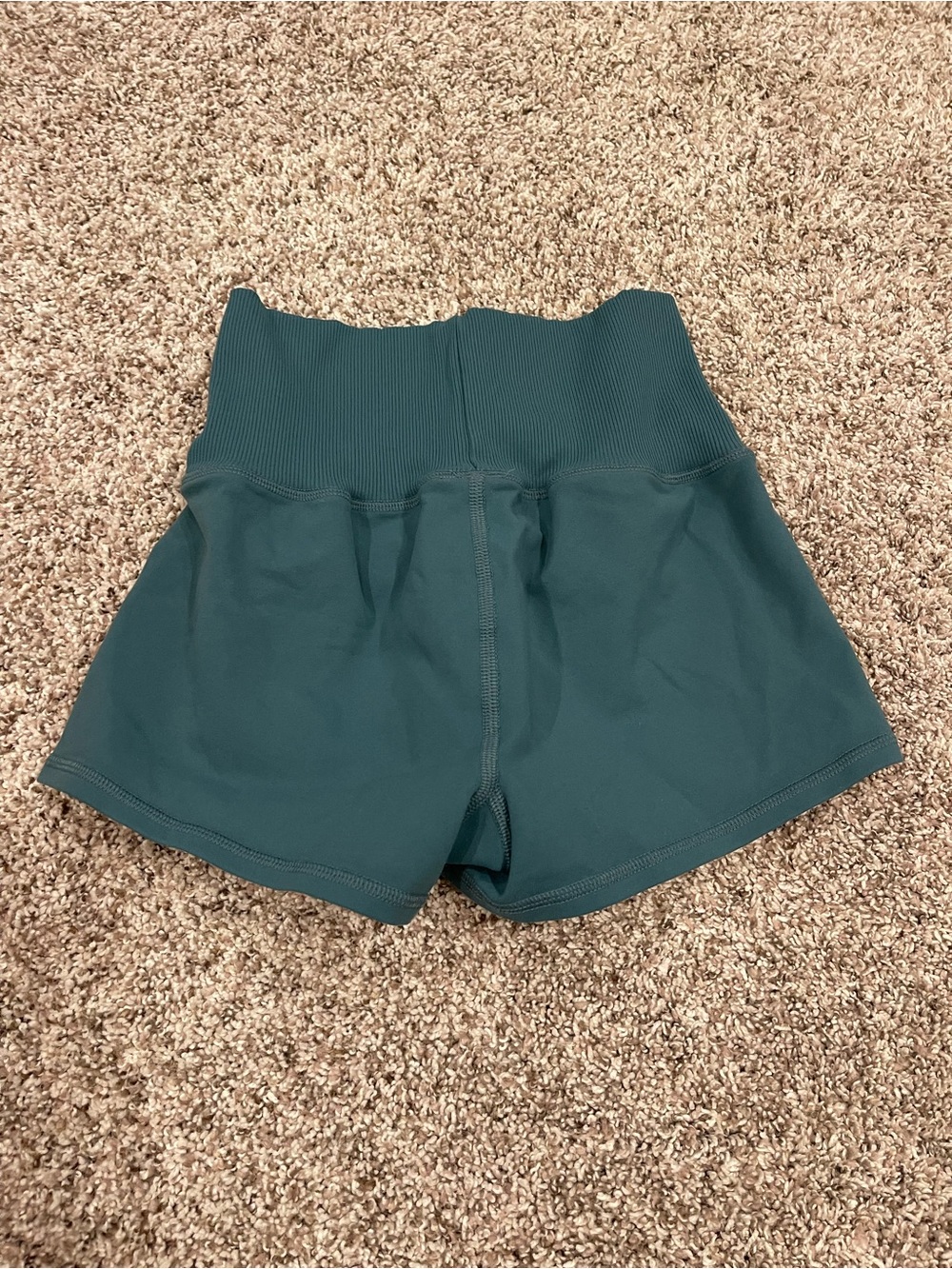 Alo Teal High-Waisted Shorts Size Small - Picture 2 of 3